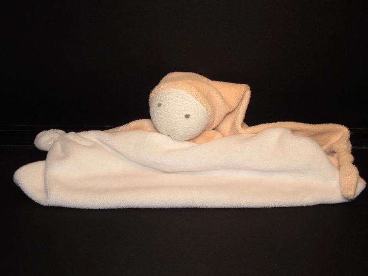 DIFRAX POPJE SOFTDOEK KNUFFELDOEKJE VELOURS WIT MET LICHTGEL, Kinderen en Baby's, Speelgoed | Knuffels en Pluche, Nieuw, Overige typen