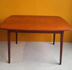 Retro Teakhouten Tafel, vintage dinner table, bureau, Ophalen, Gebruikt, 100 tot 150 cm, Vintage