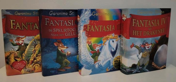 Geronimo Stilton - Fantasia reeks - deel 1 t/m 4, Boeken, Kinderboeken | Jeugd | 10 tot 12 jaar, Zo goed als nieuw, Fictie, Ophalen of Verzenden