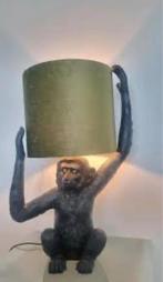 Tafellamp Aap met velours kap, Ophalen of Verzenden, Zo goed als nieuw, 50 tot 75 cm