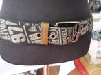 Zwarte stoffen riem met beige opdruk van Human Nature, 95 tot 105 cm, Zwart, Ophalen of Verzenden, Zo goed als nieuw