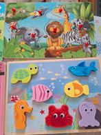 Houten Legpuzzels - Set van 5, 2 tot 4 jaar, 10 tot 50 stukjes, Ophalen of Verzenden, Zo goed als nieuw