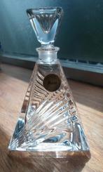 Parfumflesje van Kristal met glazen stopper., Ophalen of Verzenden