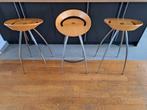 Lyra barkrukken - 3 stuks - 79cm zithoogte, Ophalen, Gebruikt, 60 tot 90 cm, 3 krukken