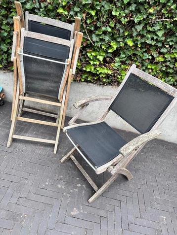 Hardhouten Tuinstoelen - Set van 3 beschikbaar voor biedingen