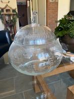 Vintage Glazen Bowlschaal met Deksel, Ophalen