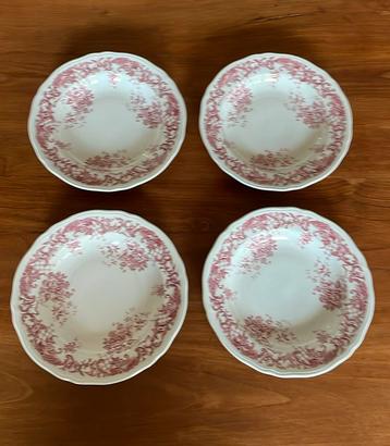 4 Villeroy & Boch Valeria rood diepe borden beschikbaar voor biedingen