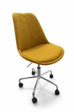 Nieuwe bureaustoel met wielen - in doos!, Geel, Nieuw, Ophalen of Verzenden, Bureaustoel