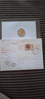 Amalia geboortemunt + postzegel, Koningin Beatrix, Euro's, Ophalen of Verzenden, Geboorte of Huwelijk