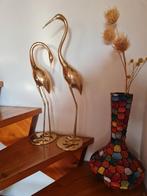 Vintage messing XXL 75 cm kraanvogels vogels Hollywood Reg., Ophalen of Verzenden, Koper