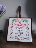 Oude onderzetter met Bijbeltekst, Huis en Inrichting, Ophalen of Verzenden, Zo goed als nieuw, Glas of Kopje