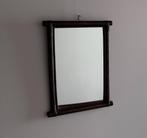 Vintage spiegel manou bruin, Ophalen, Rechthoekig, Minder dan 50 cm, Minder dan 100 cm
