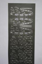 18 st. siersticker Auto's en treintjes zilverkleur 8800, Hobby en Vrije tijd, Kaarten | Zelf maken, Verzenden, Nieuw, Overige thema's