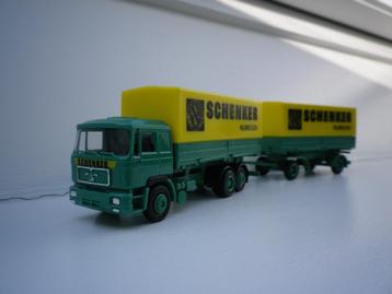 Herpa MAN F90 wisselbak huifcombinatie Schenker Nijmegen beschikbaar voor biedingen