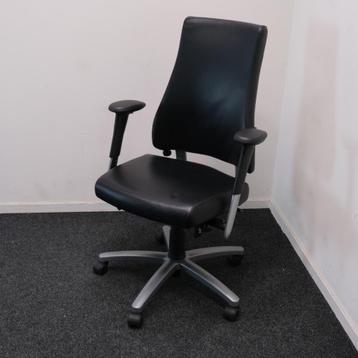 BMA Axia, Pro Max, Bureaustoel, Zwart leer, Hoge rug, Leder, beschikbaar voor biedingen