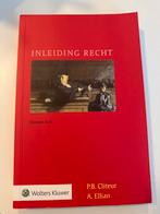 Inleiding Recht - P.B. Cliteur & A. Ellian, Boeken, Ophalen of Verzenden, Gamma, Gelezen, HBO