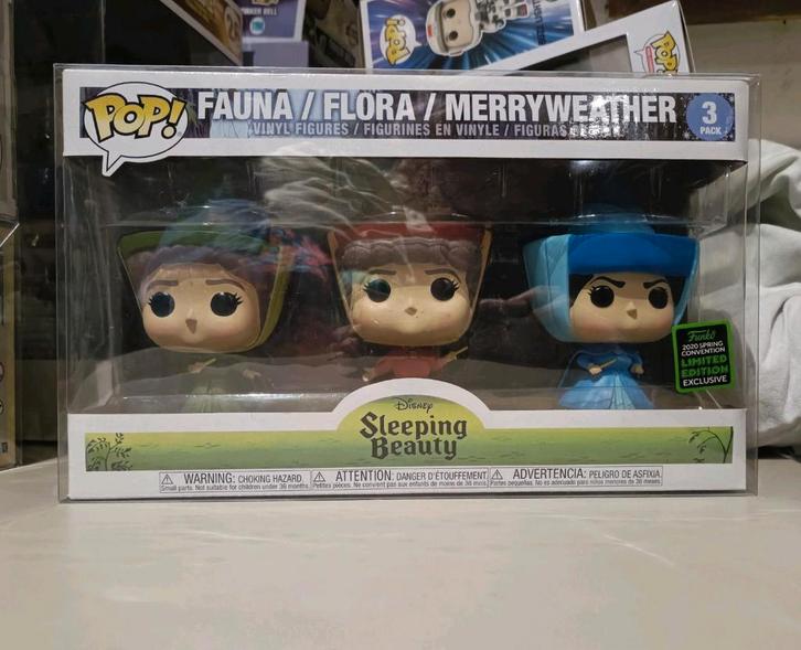 Funko Pop 3-pack Fauna/Flora/Merryweather, Verzamelen, Poppetjes en Figuurtjes, Zo goed als nieuw, Ophalen of Verzenden
