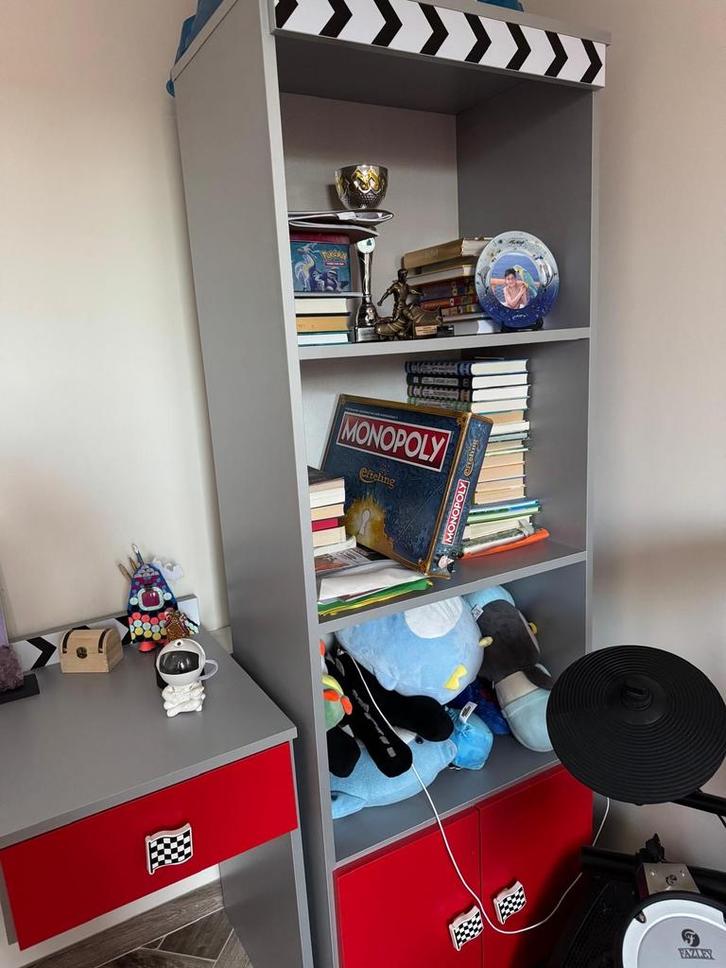 Cars Kinderkamer Compleet, Kinderen en Baby's, Kinderkamer | Commodes en Kasten, Zo goed als nieuw, Kast, 105 cm of meer, 100 cm of meer