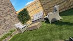 Complete tuinset met 2 stoelen, bank, en tafels, Ophalen, Gebruikt, Overige materialen, 4 zitplaatsen