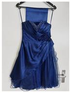 Donkerblauwe gala jurk met stola (maat 38), Blauw, Maat 38/40 (M), Ophalen of Verzenden, Galajurk