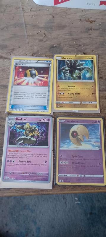 4x verschillende Pokemon kaarten  beschikbaar voor biedingen