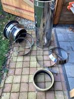 Dubbelwandige kachelpijp met kap, Ophalen, Gebruikt, Houtkachel, Vrijstaand