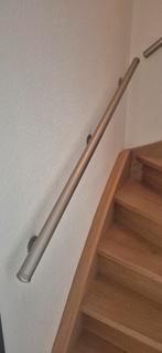 Aluminium trapleuning RVS look 3 delig, Doe-het-zelf en Verbouw, Ladders en Trappen, Ophalen, Zo goed als nieuw