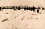 Menigte op het ijs - Vlaggen, Verzamelen, Ophalen of Verzenden, 1920 tot 1940, Gelopen, Zuid-Holland