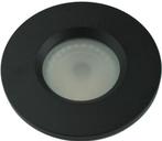 Badkamer inbouwspot Basic Flat fix IP54 GU10 230v zwart, Nieuw, Plafondspot of Wandspot, Led, Metaal of Aluminium