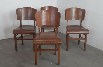 Zeldzame set café stoelen jaren 30 beschikbaar voor biedingen