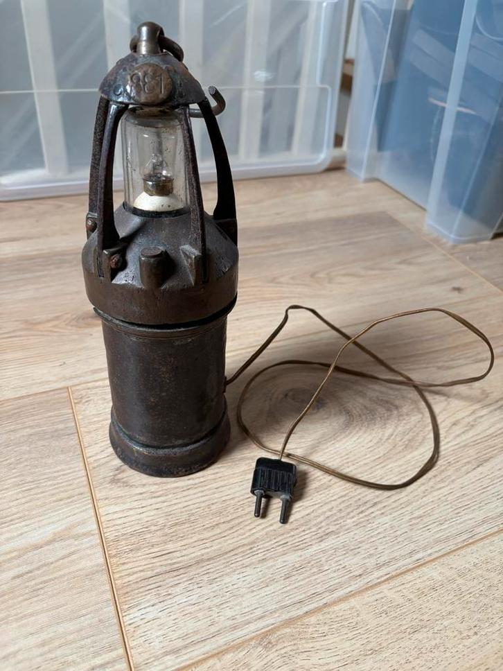 Oude Mijnwerkerslamp - Decoratief, Antiek en Kunst, Antiek | Lampen, Ophalen of Verzenden