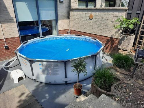 Bestway zwembad 305cm compleet met filterpomp, tegels, etc, Tuin en Terras, Zwembaden, Zo goed als nieuw, Opzetzwembad, Minder dan 80 cm