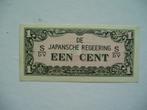 828. Nederlands Indië, 1 cent 1942 VF., Postzegels en Munten, Bankbiljetten | Azië, Verzenden, Zuidoost-Azië, Los biljet