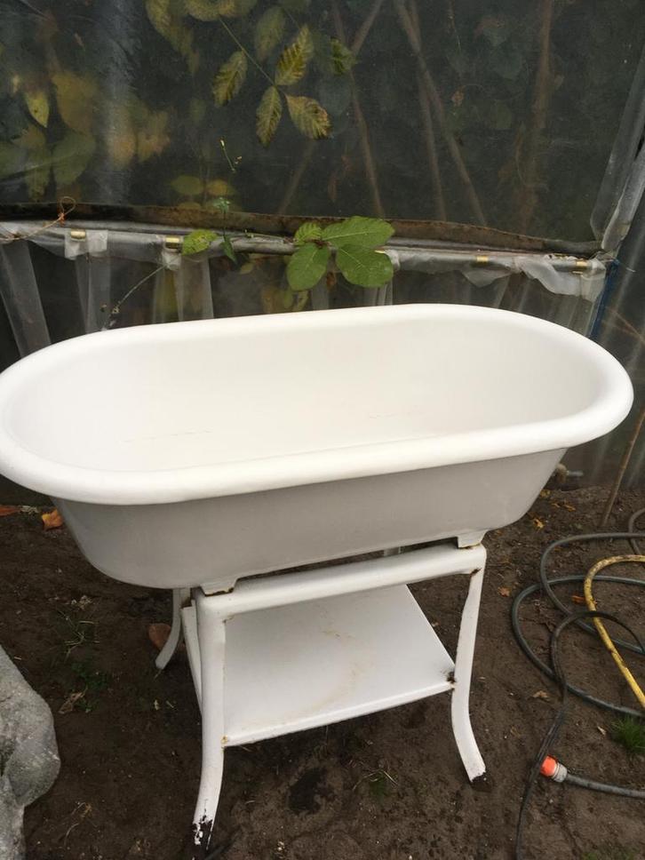 Vintage Emaille Babybadje, Huis en Inrichting, Badkamer | Badkamermeubels, Gebruikt, Overige typen, Minder dan 100 cm, Minder dan 50 cm