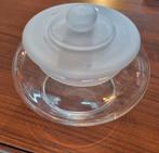 Retro schaal met melkglas deksel, Ophalen of Verzenden, Huis en Inrichting
