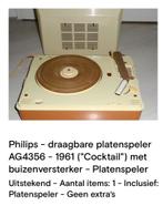 Vintage Philips koffer platenspeler met speaker, Ophalen, Gebruikt, Philips
