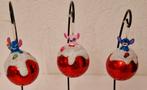 3x Leuke kleine kerstballen met Disney Stitch 1, Ophalen of Verzenden