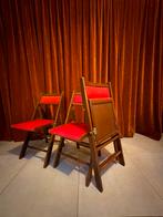 Vintage houten klapstoelen – stijlvol & praktisch, Huis en Inrichting, Stoelen, Ophalen, Drie, Vintage, Hout