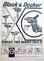 12 vintage reclames Black and Decker boormachine 1964-68, Verzamelen, Ophalen