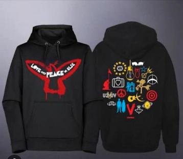 U2 hoodie love peace or else limited edition maat XL beschikbaar voor biedingen