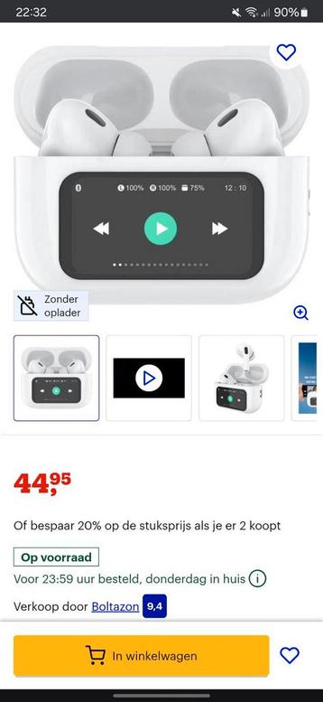 Airpods met display beschikbaar voor biedingen
