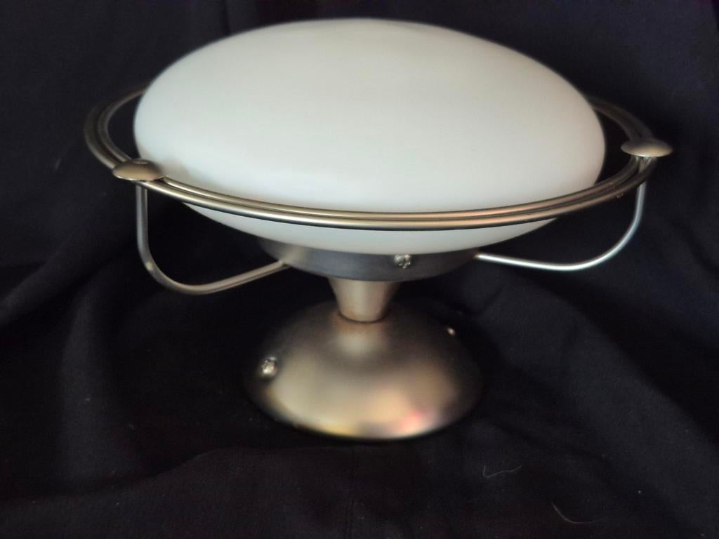Steinhauer plafond of wandlamp vintage space age rond ufo, Huis en Inrichting, Lampen | Plafondlampen, Ophalen of Verzenden, Zo goed als nieuw
