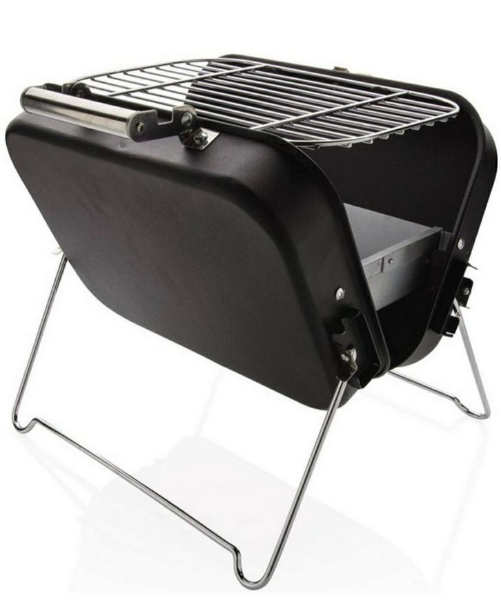 Deluxe draagbare barbecue in koffer - BBQ ON THE GO -, Tuin en Terras, Houtskoolbarbecues, Nieuw, Ophalen of Verzenden