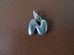 bedel/zilver/N/retro/ketting/Armband/sieraad/cadeau/vintage, Overige merken, Ophalen of Verzenden, Zo goed als nieuw, 1 bedel