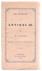 Dr. A. Kuyper ~ De Werking van Artikel 23 ~ 1869, Verzenden