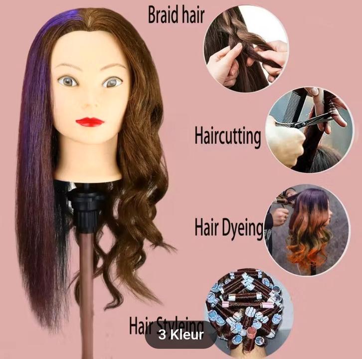 Kapperspop echt haar verven / krullen/ stylen nieuw!, Sieraden, Tassen en Uiterlijk, Uiterlijk | Haarverzorging, Nieuw, Pruik of Haarverlenging