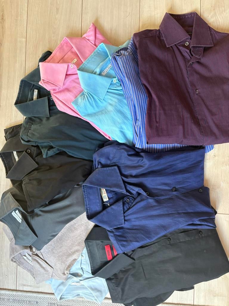 12 herenblousenzie omschrijving (brian dales, hugo boss), Ophalen of Verzenden, Gedragen, Overige maten