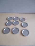 poppenhuis 9 aluminium bordjes, Verzamelen, Verzenden, Zo goed als nieuw, Decoratie