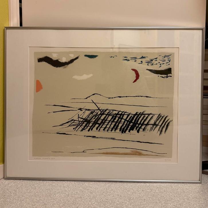 Harrie Gerritz zeefdruk 1990 in mooie lijst, Antiek en Kunst, Kunst | Litho's en Zeefdrukken, Ophalen of Verzenden