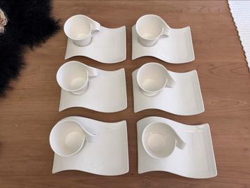 Villeroy&Boch New Wave 6x kop&schotel en 6x borden beschikbaar voor biedingen